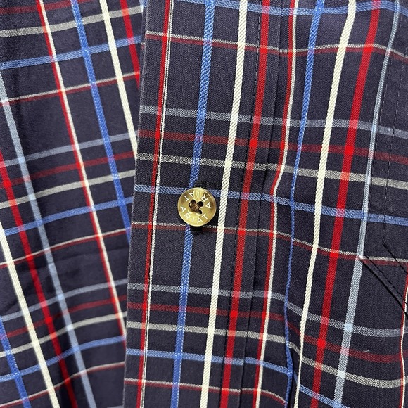 Ariat Pro Series Shirt Men's Large Blue Red Plaid Button‎ Up Western Performance - Picture 7 of 10